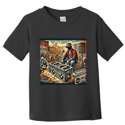 Dj Hiphop Retro Music Block Bronx Party Toddler T-Shirt