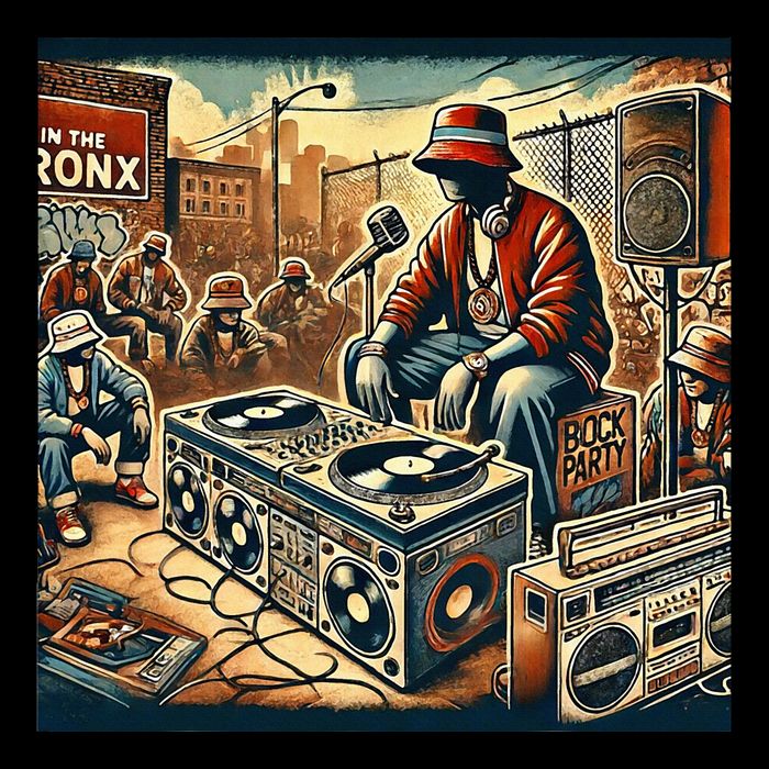 Dj Hiphop Retro Music Block Bronx Party Kids T-Shirt