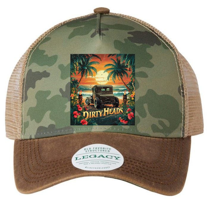Dirty Heads Retro Beach Humor Palms Beach Car Summer Vibes Legacy Tie Dye Trucker Hat