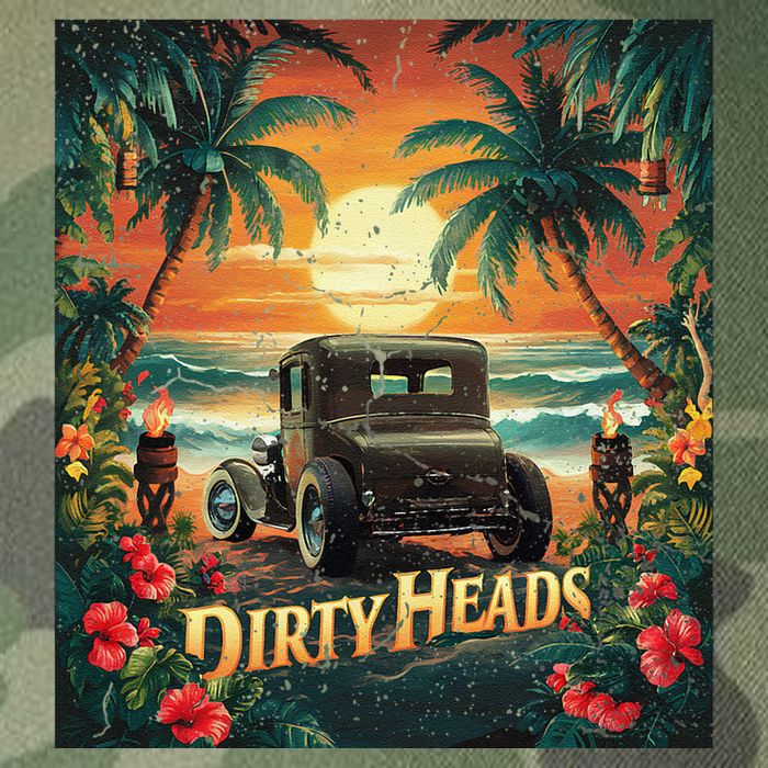 Dirty Heads Retro Beach Humor Palms Beach Car Summer Vibes Legacy Tie Dye Trucker Hat