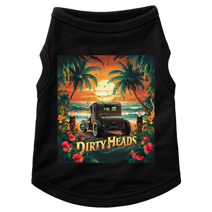 Dirty Heads Retro Beach Humor Palms Beach Car Summer Vibes Doggie Tank