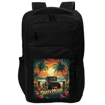 Dirty Heads Retro Beach Humor Palms Beach Car Summer Vibes Impact Tech Backpack
