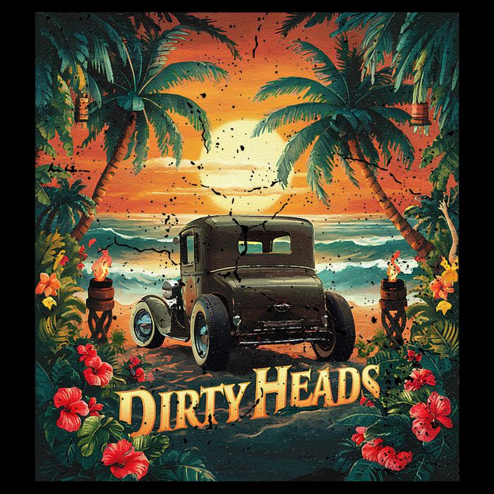 Dirty Heads Retro Beach Humor Palms Beach Car Summer Vibes Drawstring Bag