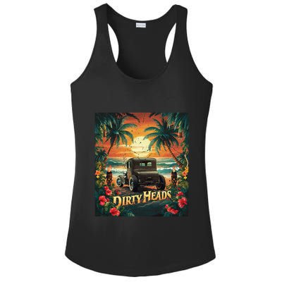 Dirty Heads Retro Beach Humor Palms Beach Car Summer Vibes Ladies PosiCharge Competitor Racerback Tank