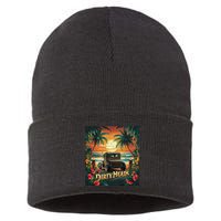 Dirty Heads Retro Beach Humor Palms Beach Car Summer Vibes Sustainable Knit Beanie