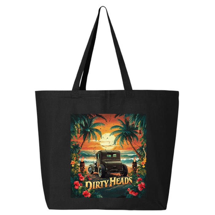Dirty Heads Retro Beach Humor Palms Beach Car Summer Vibes 25L Jumbo Tote