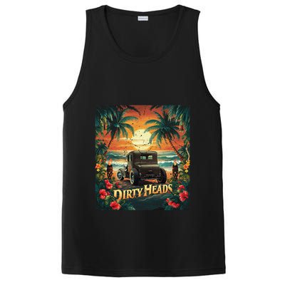 Dirty Heads Retro Beach Humor Palms Beach Car Summer Vibes PosiCharge Competitor Tank