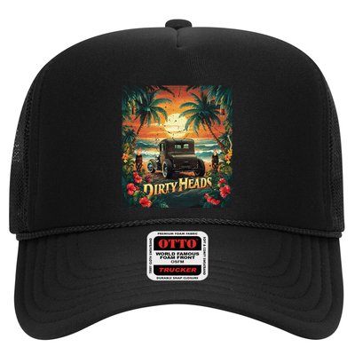 Dirty Heads Retro Beach Humor Palms Beach Car Summer Vibes Trucker Hat
