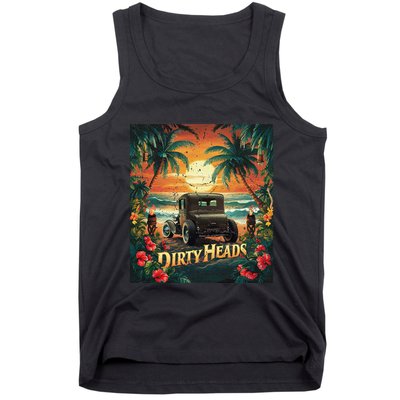 Dirty Heads Retro Beach Humor Palms Beach Car Summer Vibes Tank Top