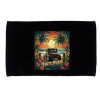 Dirty Heads Retro Beach Humor Palms Beach Car Summer Vibes Microfiber Hand Towel