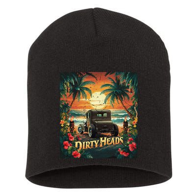 Dirty Heads Retro Beach Humor Palms Beach Car Summer Vibes Short Acrylic Beanie