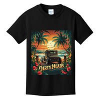 Dirty Heads Retro Beach Humor Palms Beach Car Summer Vibes Kids T-Shirt