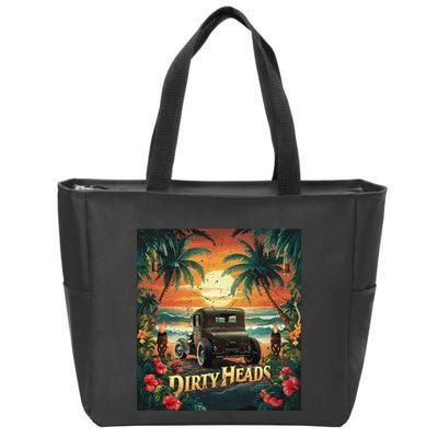 Dirty Heads Retro Beach Humor Palms Beach Car Summer Vibes Zip Tote Bag