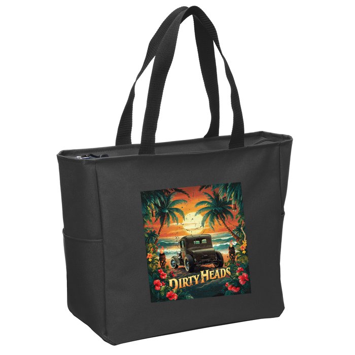 Dirty Heads Retro Beach Humor Palms Beach Car Summer Vibes Zip Tote Bag