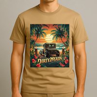 Dirty Heads Retro Beach Humor Palms Beach Car Summer Vibes T-Shirt