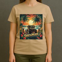 Dirty Heads Retro Beach Humor Palms Beach Car Summer Vibes T-Shirt