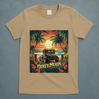 Dirty Heads Retro Beach Humor Palms Beach Car Summer Vibes T-Shirt