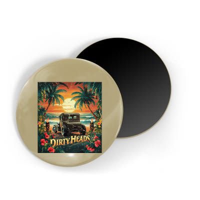 Dirty Heads Retro Beach Humor Palms Beach Car Summer Vibes Magnet