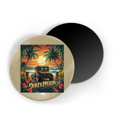 Dirty Heads Retro Beach Humor Palms Beach Car Summer Vibes Magnet