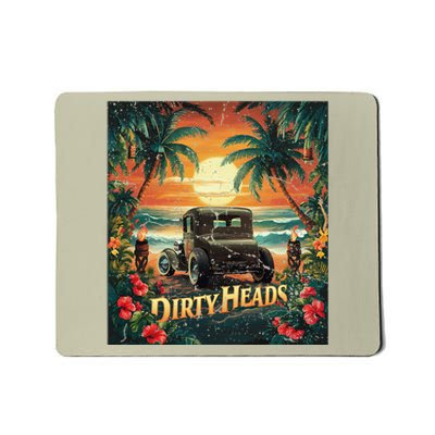 Dirty Heads Retro Beach Humor Palms Beach Car Summer Vibes Mousepad