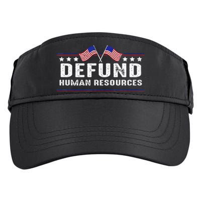 Defund Human Resources American Flag Adult Drive Performance Visor