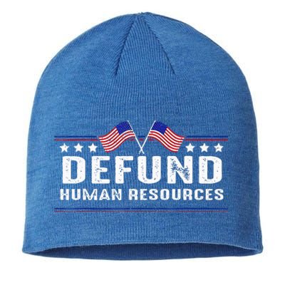 Defund Human Resources American Flag Sustainable Beanie