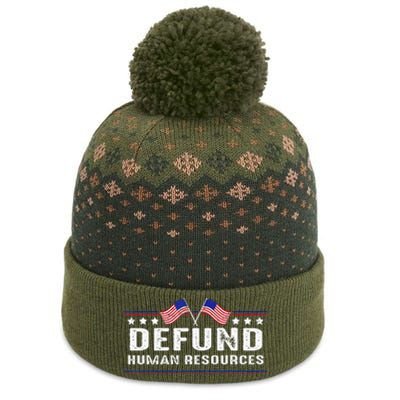 Defund Human Resources American Flag The Baniff Cuffed Pom Beanie