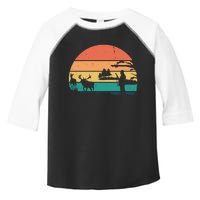 Deer Hunting Retro Sunset Nature Toddler Fine Jersey T-Shirt