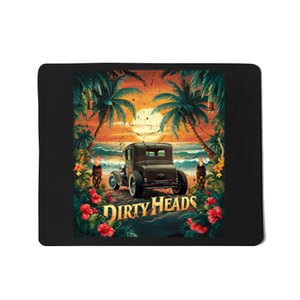 Dirty Heads Retro Beach Humor Palms Beach Car Summer Vibes Mousepad