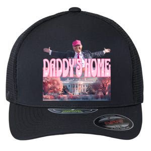 DaddyS Home Real Donald Pink Preppy Edgy Good Man Trump Flexfit Unipanel Trucker Cap