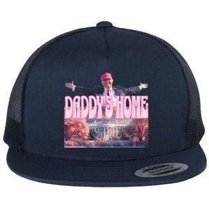 DaddyS Home Real Donald Pink Preppy Edgy Good Man Trump Flat Bill Trucker Hat