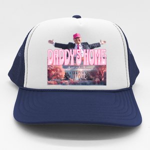 DaddyS Home Real Donald Pink Preppy Edgy Good Man Trump Trucker Hat