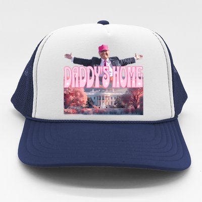 DaddyS Home Real Donald Pink Preppy Edgy Good Man Trump Trucker Hat