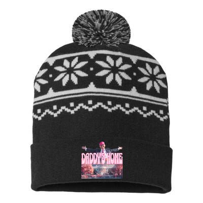 DaddyS Home Real Donald Pink Preppy Edgy Good Man Trump USA-Made Snowflake Beanie