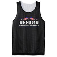 Defund Human Resources American Flag Mesh Reversible Basketball Jersey Tank