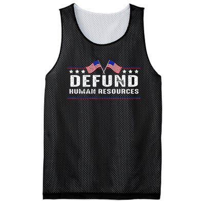 Defund Human Resources American Flag Mesh Reversible Basketball Jersey Tank