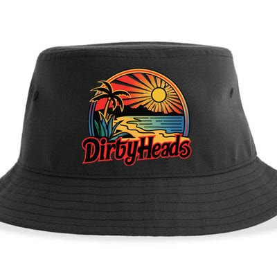 Dirty Heads Retro Beach Gift Sustainable Bucket Hat