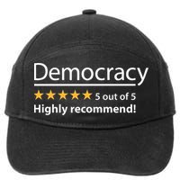 Democracy Highly Recommend Funny Five 5 Rating Stars 7-Panel Snapback Hat