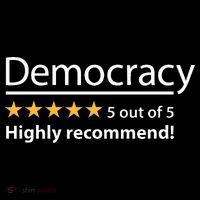 Democracy Highly Recommend Funny Five 5 Rating Stars Drawstring Bag