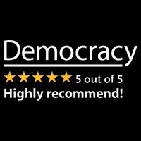 Democracy Highly Recommend Funny Five 5 Rating Stars 16 in Basic Backpack
