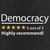 Democracy Highly Recommend Funny Five 5 Rating Stars 25L Jumbo Tote
