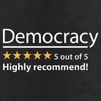 Democracy Highly Recommend Funny Five 5 Rating Stars Hat