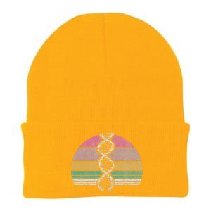 Dna Helix Retro Sunset Stripes Graphic Knit Cap Winter Beanie