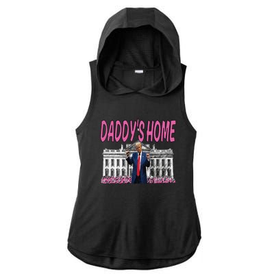 Daddys Home Real Picture Of Trump Ladies PosiCharge Tri-Blend Wicking Draft Hoodie Tank