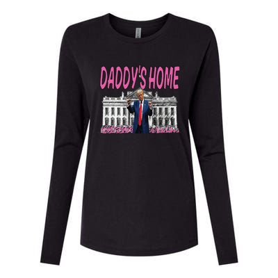 Daddys Home Real Picture Of Trump Womens Cotton Relaxed Long Sleeve T-Shirt