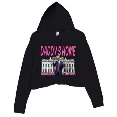 Daddys Home Real Picture Of Trump Crop Fleece Hoodie