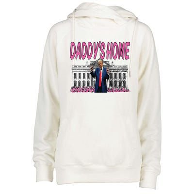 Daddys Home Real Picture Of Trump Womens Funnel Neck Pullover Hood