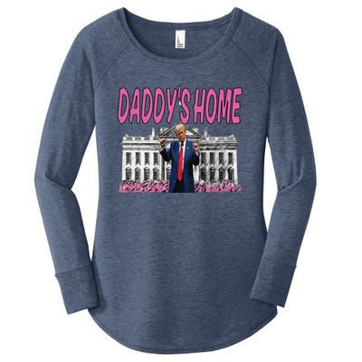 Daddys Home Real Picture Of Trump Women's Perfect Tri Tunic Long Sleeve Shirt