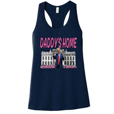 Daddys Home Real Picture Of Trump Women's Racerback Tank