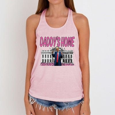 Daddys Home Real Picture Of Trump Women's Knotted Racerback Tank